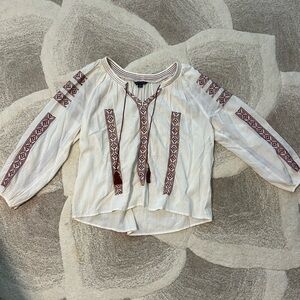 American Eagle Outfitters Embroidered Blouse